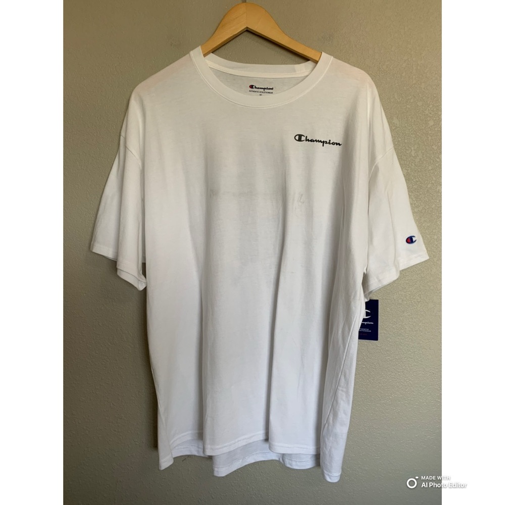 Champion Mens Graphic Print Short Sleeve Crewneck T-Shirt Size XL World Globe